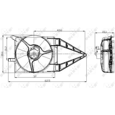 NRF | Lüfter, Motorkühlung | 47020