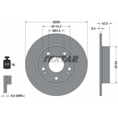 Textar | Bremsscheibe | 92164303