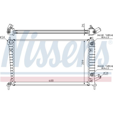 Nissens | Kühler, Motorkühlung | 68005A