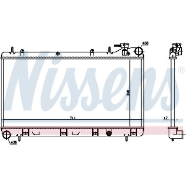 Nissens | Kühler, Motorkühlung | 64185