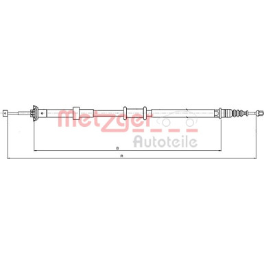 Metzger | Seilzug, Feststellbremse | 12.0727