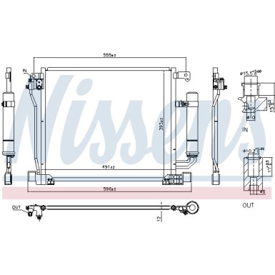 Nissens | Kondensator, Klimaanlage | 940555