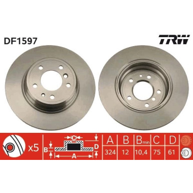 TRW | Bremsscheibe | DF1597