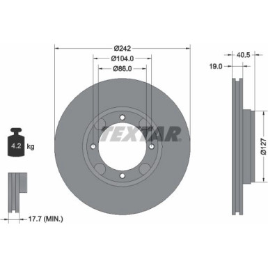 Textar | Bremsscheibe | 92062600