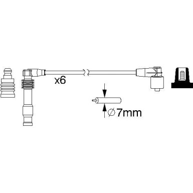 BOSCH | Zündleitungssatz | 0 986 357 162