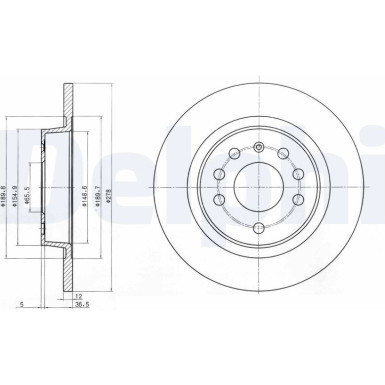 Delphi | Bremsscheibe | BG3731C