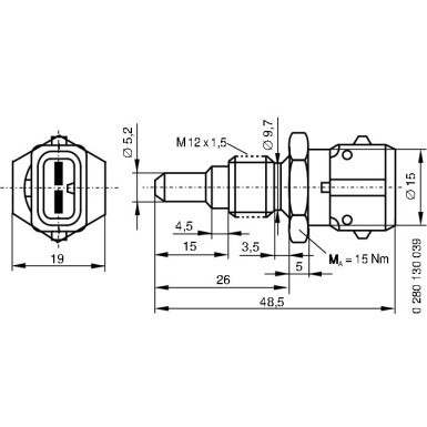 BOSCH | Sensor, Ansauglufttemperatur | 0 280 130 039