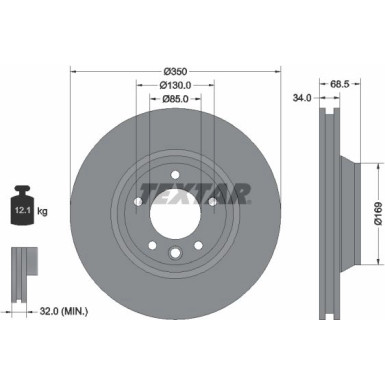 Textar | Bremsscheibe | 92121805