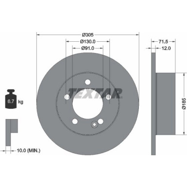 Textar | Bremsscheibe | 92228800