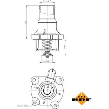 NRF | Thermostat, Kühlmittel | 725030