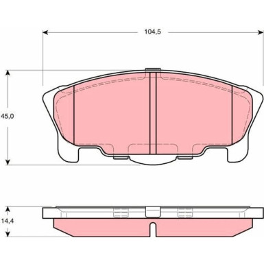 TRW | Bremsbelagsatz, Scheibenbremse | GDB3320 TRW | Bremsbelagsatz, Scheibenbremse | GDB3320