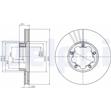 Delphi | Bremsscheibe | BG4173