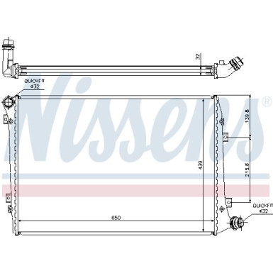 Nissens | Kühler, Motorkühlung | 65291A