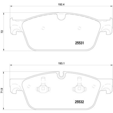 Brembo | Bremsbelagsatz, Scheibenbremse | P 50 112