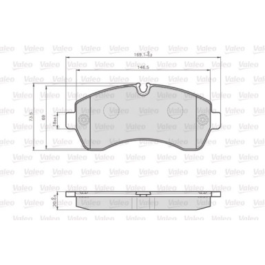 Valeo | Bremsbelagsatz, Scheibenbremse | 872200