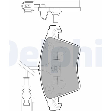 Delphi | Bremsbelagsatz, Scheibenbremse | LP1913