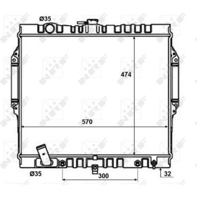 NRF | Kühler, Motorkühlung | 50449