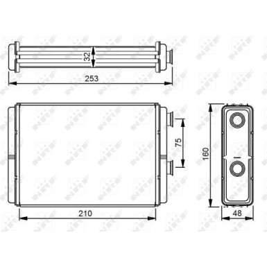 NRF | Wärmetauscher, Innenraumheizung | 53233