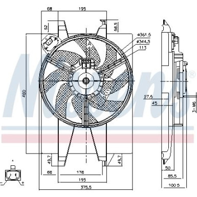 Nissens | Lüfter, Motorkühlung | 85767