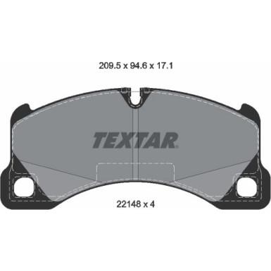 Textar | Bremsbelagsatz, Scheibenbremse | 2214801