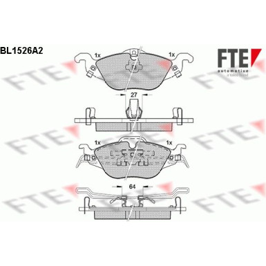 FTE | Bremsbelagsatz, Scheibenbremse | 9010233