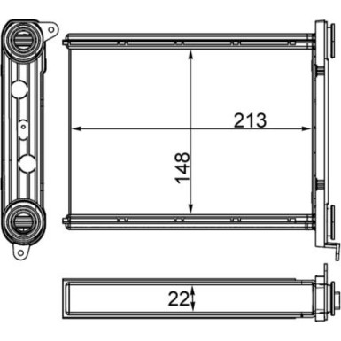 Mahle | Wärmetauscher, Innenraumheizung | AH 259 000S