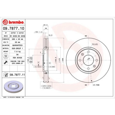 Brembo | Bremsscheibe | 09.7877.11