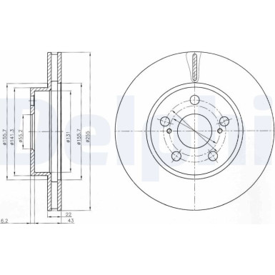 Delphi | Bremsscheibe | BG4269