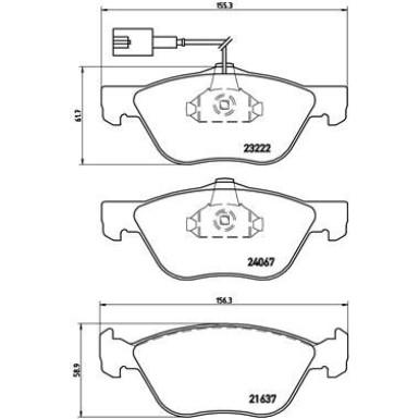 Brembo | Bremsbelagsatz, Scheibenbremse | P 23 112