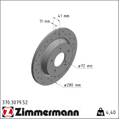 Zimmermann | Bremsscheibe | 370.3079.52