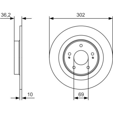 BOSCH | Bremsscheibe | 0 986 479 B04