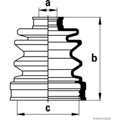 Herth+Buss Jakoparts | Faltenbalgsatz, Antriebswelle | J2888006