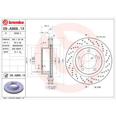 Brembo | Bremsscheibe | 09.A966.1X