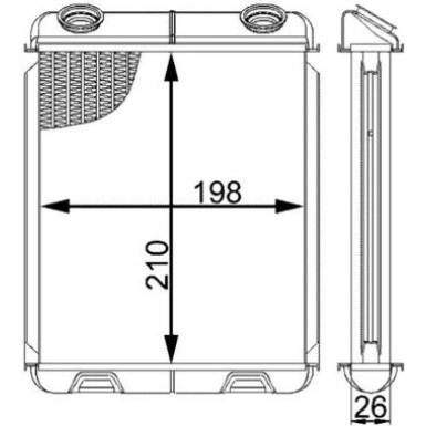 Mahle | Wärmetauscher, Innenraumheizung | AH 21 000S