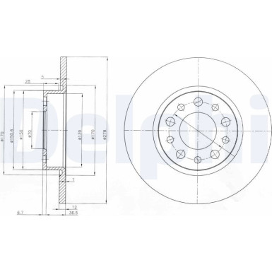 Delphi | Bremsscheibe | BG3994