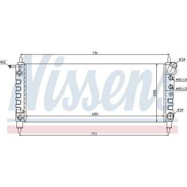 Nissens | Kühler, Motorkühlung | 63298