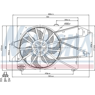 Nissens | Lüfter, Motorkühlung | 85482
