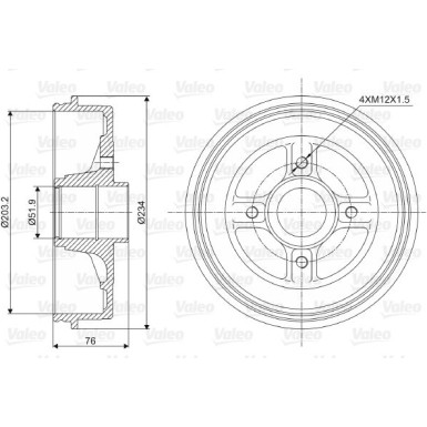 Valeo | Bremstrommel | 237008