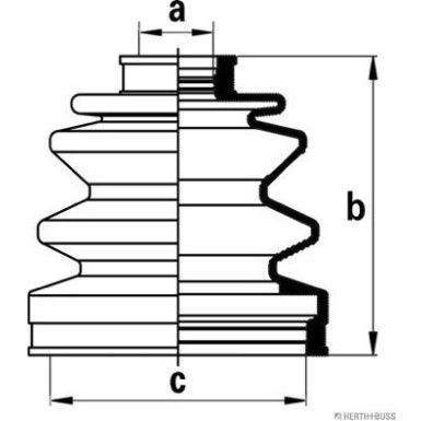 Herth+Buss Jakoparts | Faltenbalgsatz, Antriebswelle | J2863004