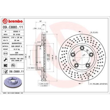 Brembo | Bremsscheibe | 09.C880.11