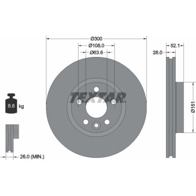 Textar | Bremsscheibe | 92159205