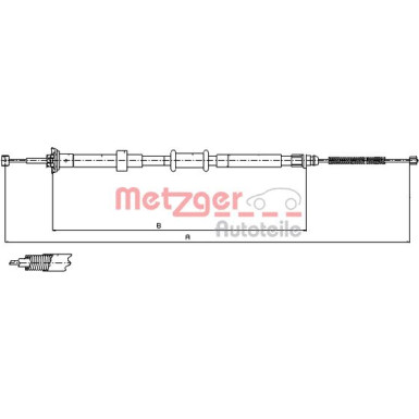 Metzger | Seilzug, Feststellbremse | 12.0765