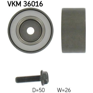 SKF | Umlenk-/Führungsrolle, Keilrippenriemen | VKM 36016