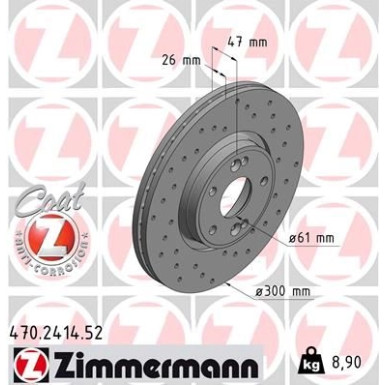 Zimmermann | Bremsscheibe | 470.2414.52