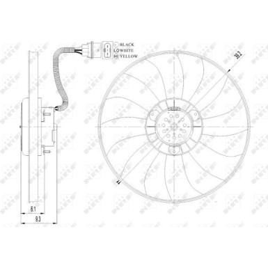 NRF | Lüfter, Motorkühlung | 47410