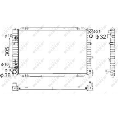 NRF | Kühler, Motorkühlung | 53377