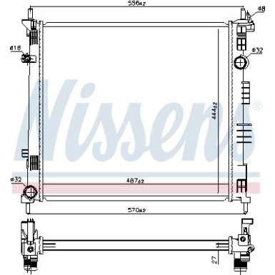 Nissens | Kühler, Motorkühlung | 68774