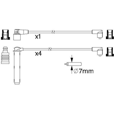 BOSCH | Zündleitungssatz | 0 986 357 223