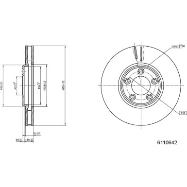 Metzger | Bremsscheibe | 6110642