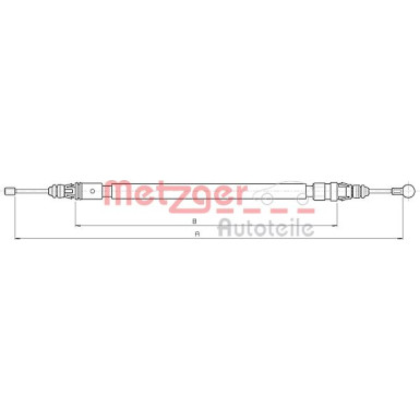 Metzger | Seilzug, Feststellbremse | 10.6233